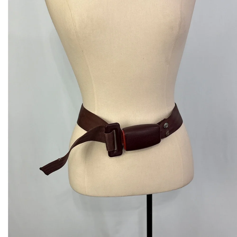 Vintage Bendix Seat Belt Belt Maroon Industrial Automotive Adjustable Upcycle‎